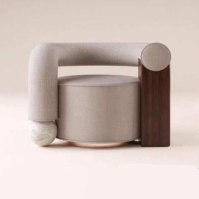 Eleganter, minimalistischer Tiger-Samt-Loungesessel – L-förmiges Sofa für modernes Wohnen
