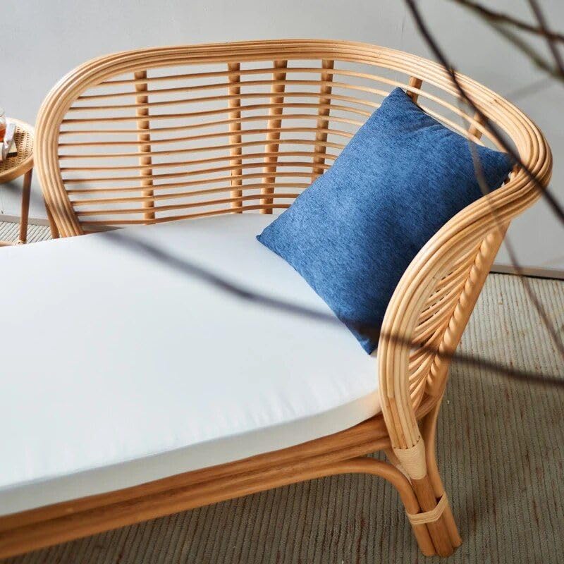 Minimalistisches japanisches Rattan-Chaiselongue-Schlafsofa – künstlerisches Wohnzimmermöbel