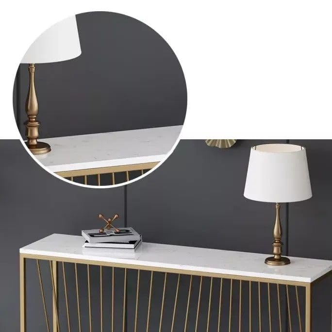 Minimalistische nordische Schiefer-Eisen-Konsole für moderne Wohnräume