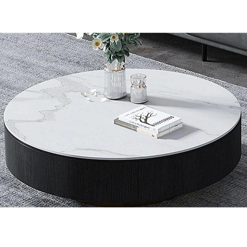 Luxury Italian Marble Sintered Stone Round Coffee Table