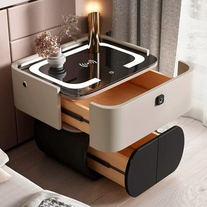 Modern Moroccan Minimalist Wooden Nightstand