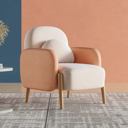 Lammfell Nordischer Sessel – Gemütliches, minimalistisch-modernes Einzelsofa