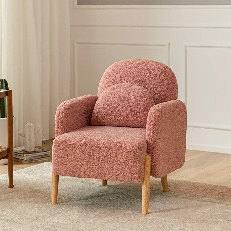 Lammfell Nordischer Sessel – Gemütliches, minimalistisch-modernes Einzelsofa