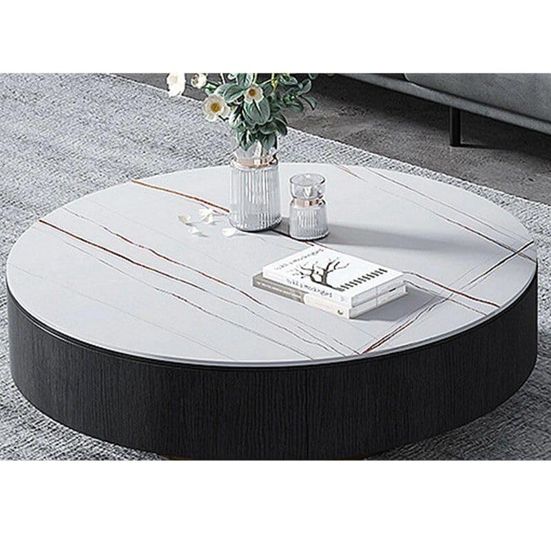 Luxuriöser italienischer Marmor-Sinterstein runder Couchtisch