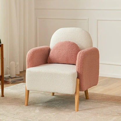 Lammfell Nordischer Sessel – Gemütliches, minimalistisch-modernes Einzelsofa